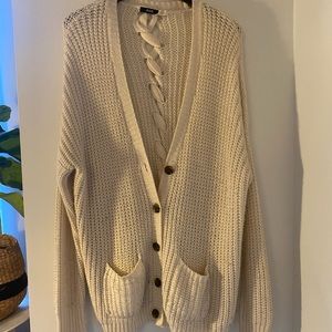 Cream Button Down Sweater